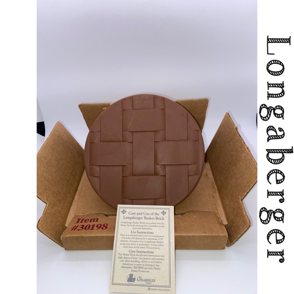 LONGABERGER Basket Brick Button basket POTTERY